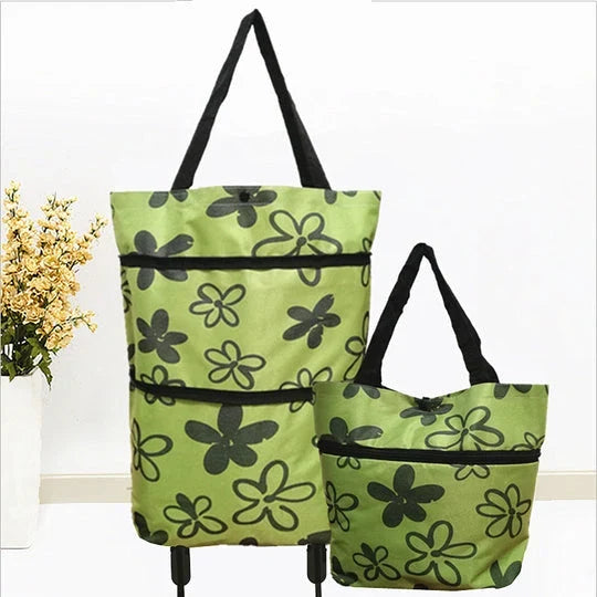 Vehicle-Ready 2-in-1 Foldable Shopping Cart for Garage Use