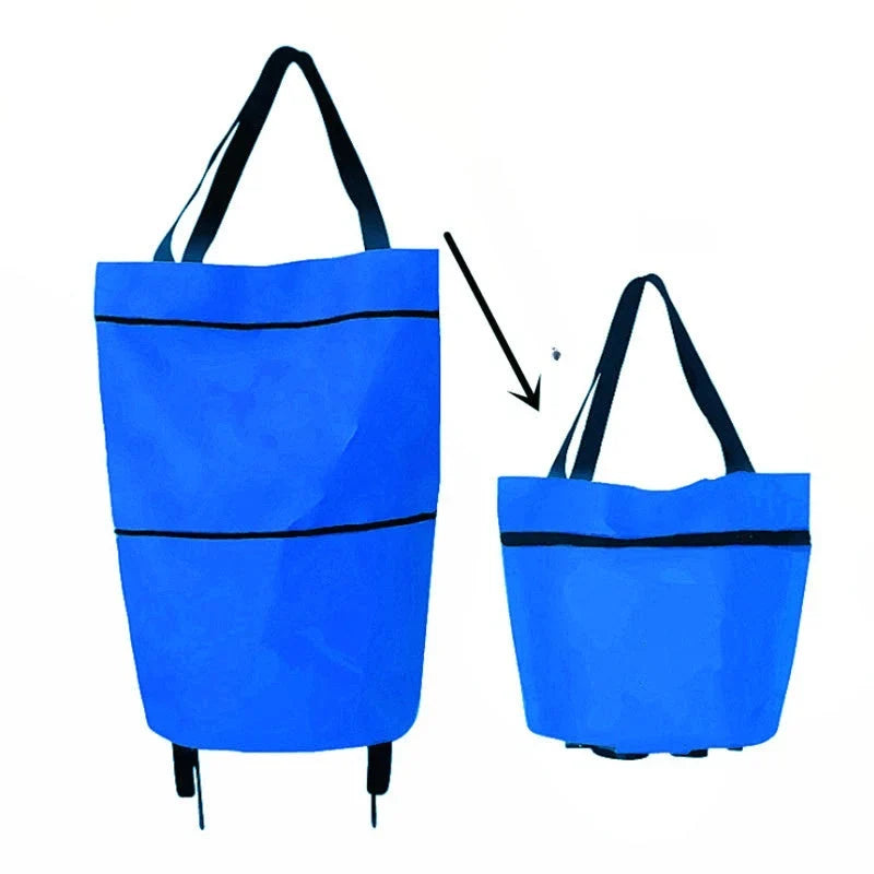 Vehicle-Ready 2-in-1 Foldable Shopping Cart for Garage Use