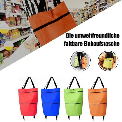 Vehicle-Ready 2-in-1 Foldable Shopping Cart for Garage Use