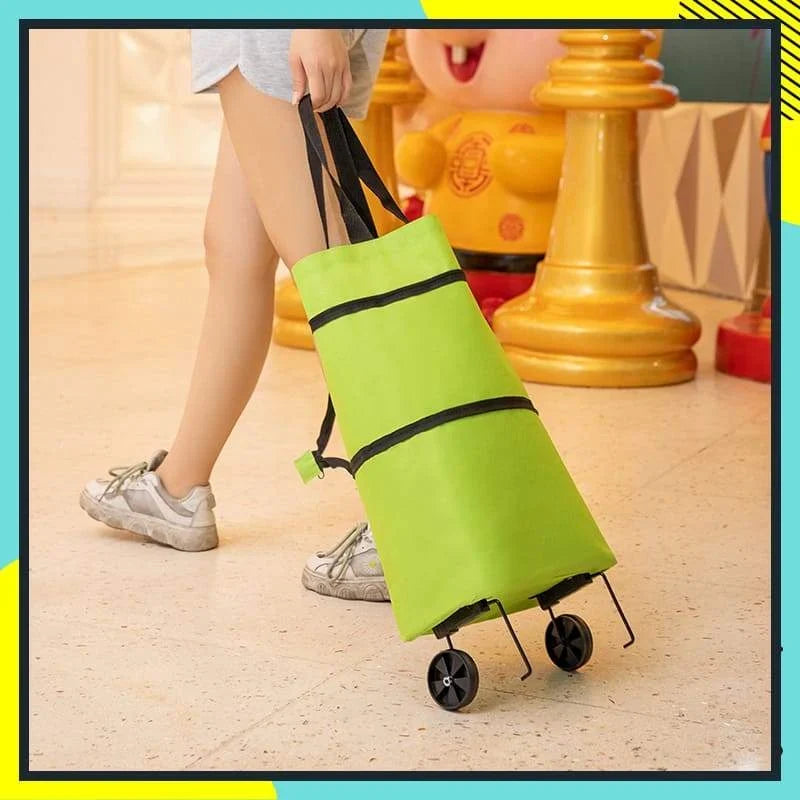 Vehicle-Ready 2-in-1 Foldable Shopping Cart for Garage Use