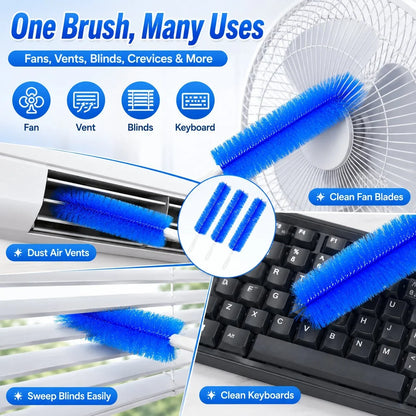 Purpose-Built Bendable Microfiber Head,Reusable Dust