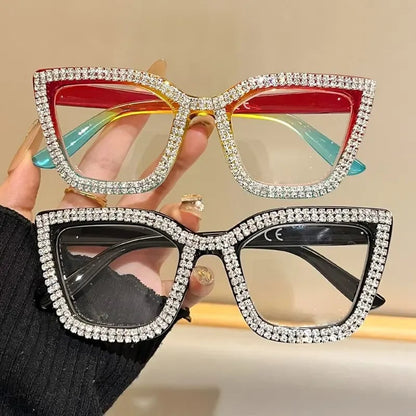 Decorative Fashion Modern Look Trending Eyeglasses Cat-Eye Anti-Blue