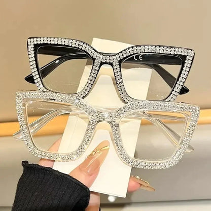 Decorative Fashion Modern Look Trending Eyeglasses Cat-Eye Anti-Blue