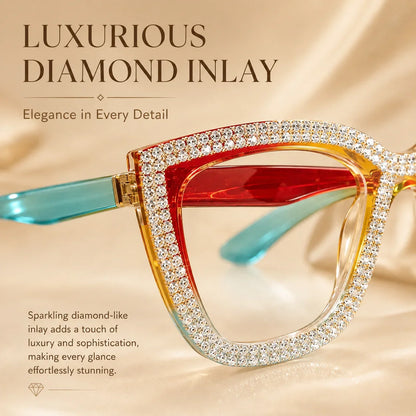 Decorative Fashion Modern Look Trending Eyeglasses Cat-Eye Anti-Blue