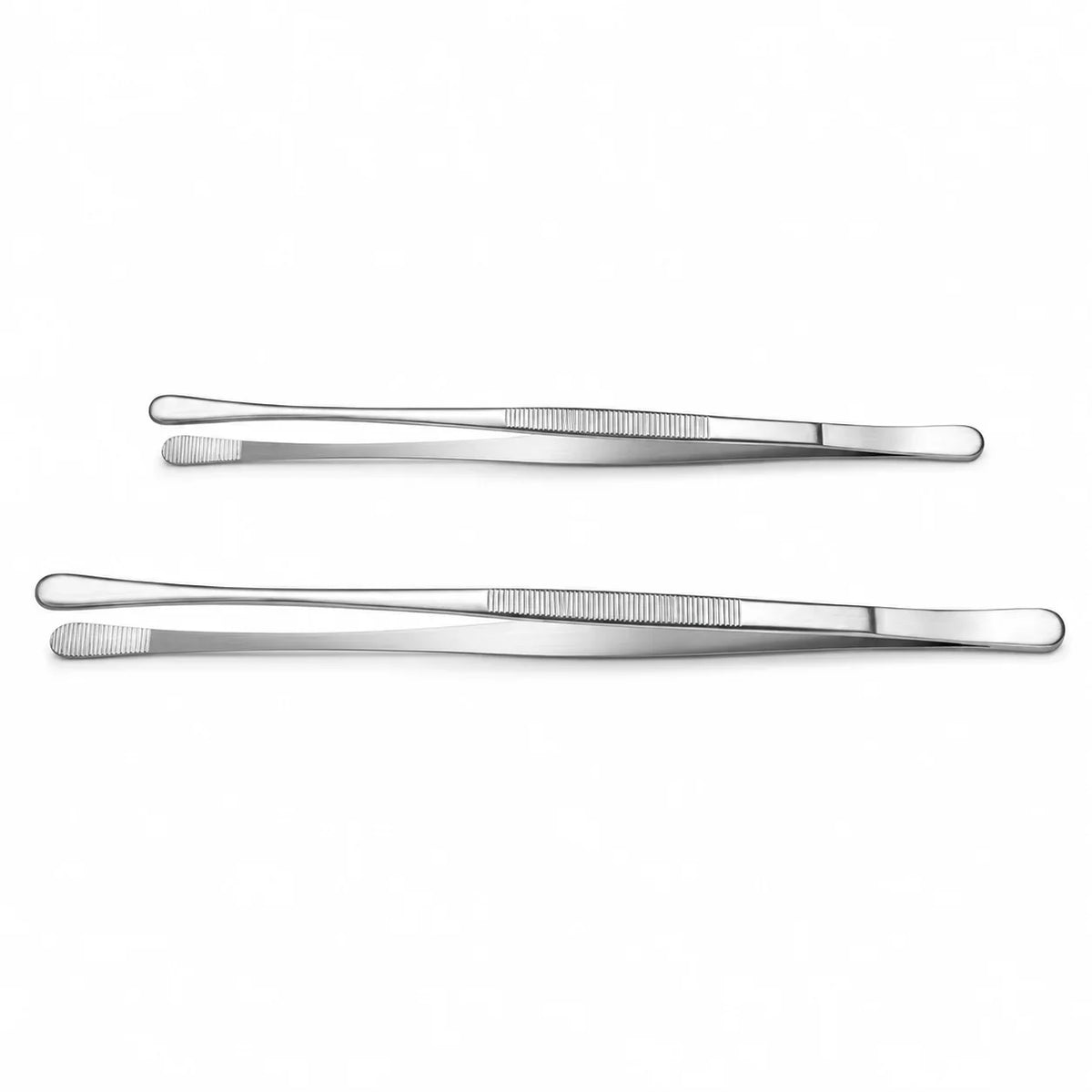 Purpose-Built Fine Long Tweezer Tongs Professional Black Set,12'' and