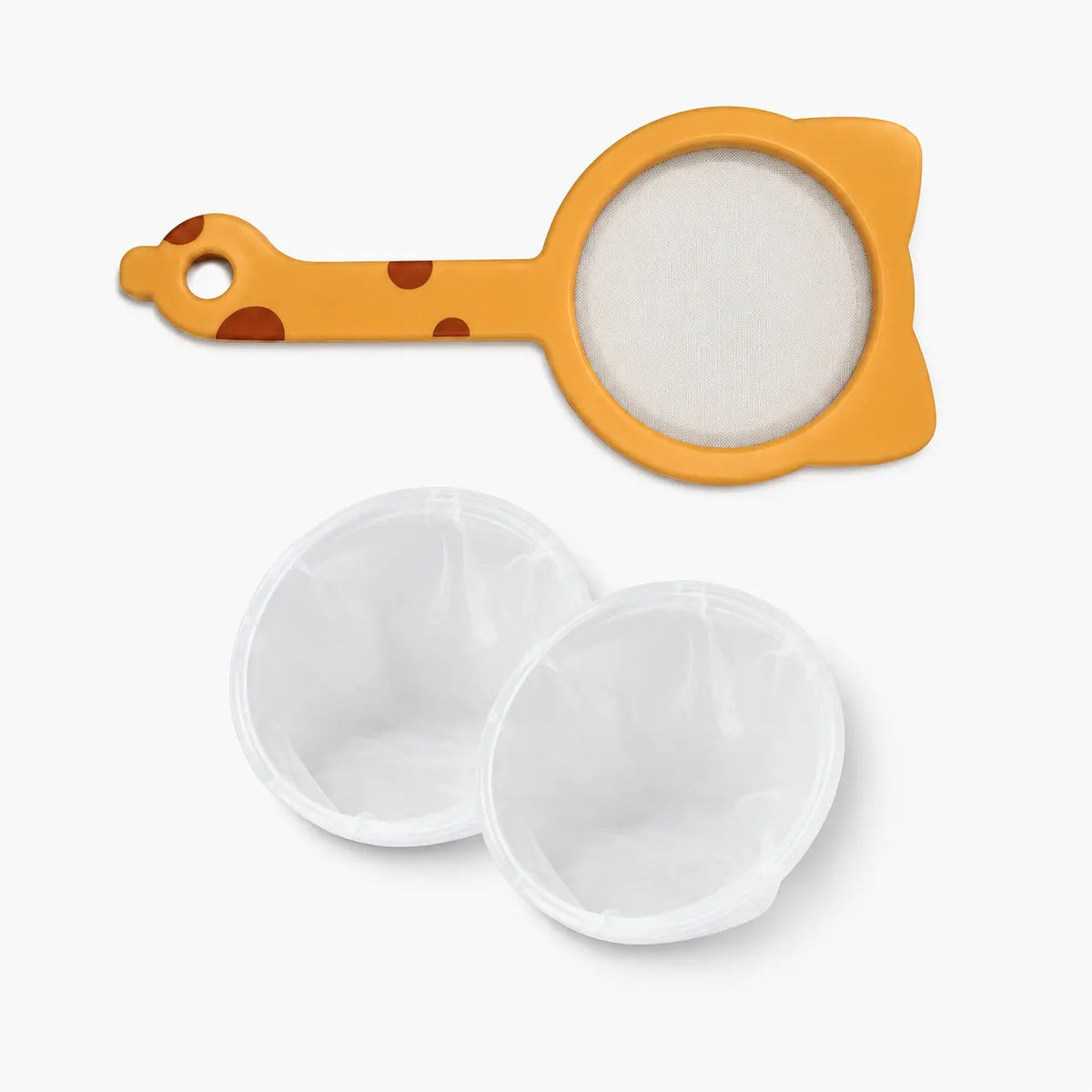Hands-On Fine Mesh Strainer for Coffee, Tea & Flour（1 Filter Kit + 3