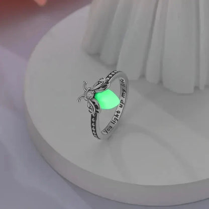 Distinctive Firefly Glow Ring S925 Silver – Luminous Nature-Inspired