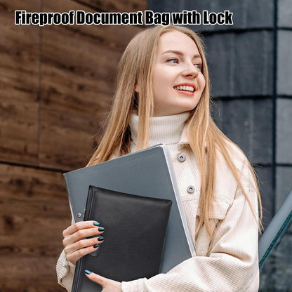 Fireproof Waterproof Document Bag for Passports, Cash and Valuables