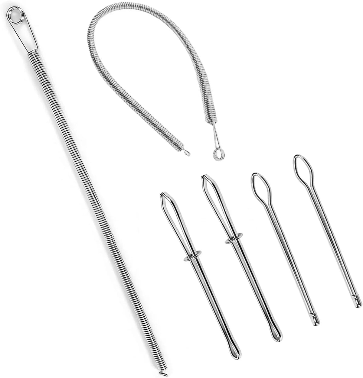 Distinctive 2Pcs Flexible Drawstring Threading Tool Bendable Metal
