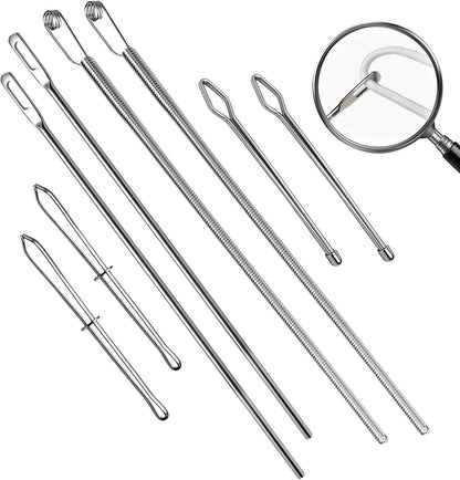 Distinctive 2Pcs Flexible Drawstring Threading Tool Bendable Metal