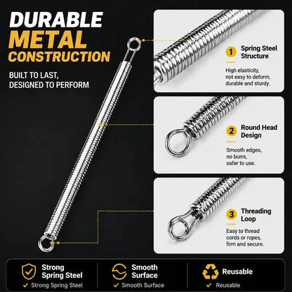 Distinctive 2Pcs Flexible Drawstring Threading Tool Bendable Metal