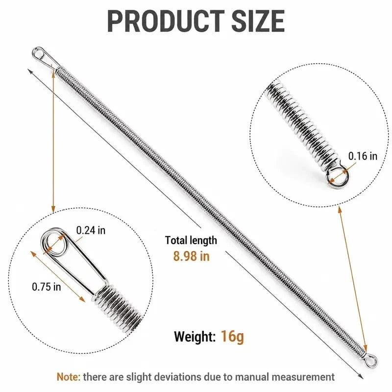 Distinctive 2Pcs Flexible Drawstring Threading Tool Bendable Metal