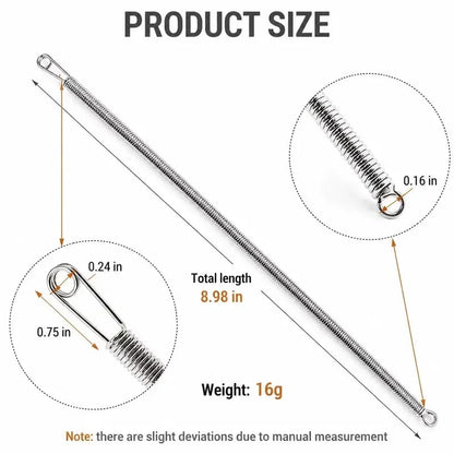 Distinctive 2Pcs Flexible Drawstring Threading Tool Bendable Metal