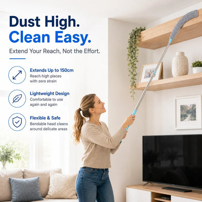 Slim Bendable Duster for Gaps Beneath Furniture and Appliances