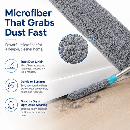 Slim Bendable Duster for Gaps Beneath Furniture and Appliances