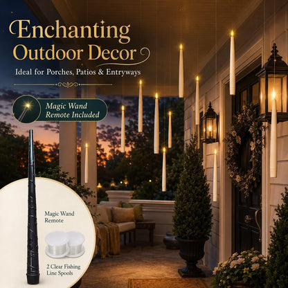Purpose-Built Floating LED Candles with Wand Remote – Flameless