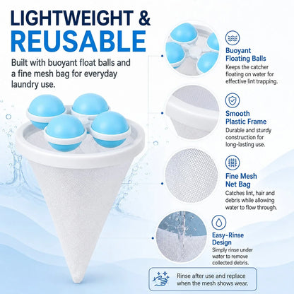Pet-Friendly Floating Lint & Hair Catcher（3pcs） for Daily Pet Care