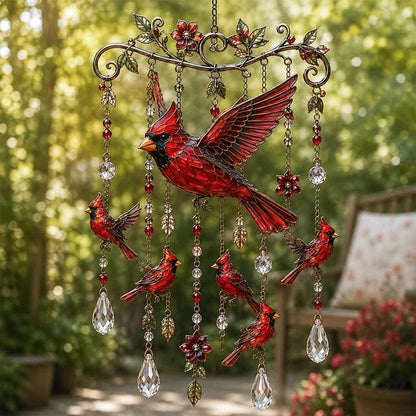 Outdoor-Ready Hummingbird Wind Chime for Garden Display