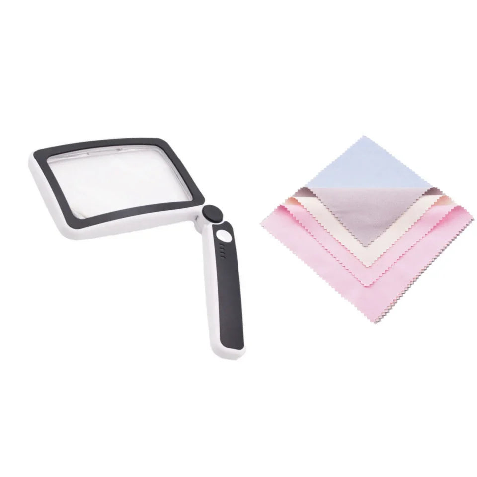 Illuminated 4X Foldable Reading Magnifier