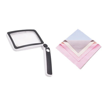 Illuminated 4X Foldable Reading Magnifier