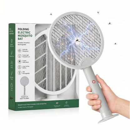 Purpose-Built 2-in-1 Foldable Electric Fly Swatter for Everyday Use
