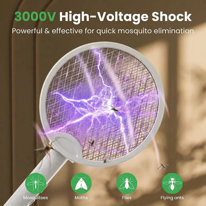 Purpose-Built 2-in-1 Foldable Electric Fly Swatter for Everyday Use