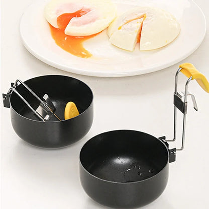 Practical Foldable Non-Stick Egg Poacher Mold for Kitchen Prep