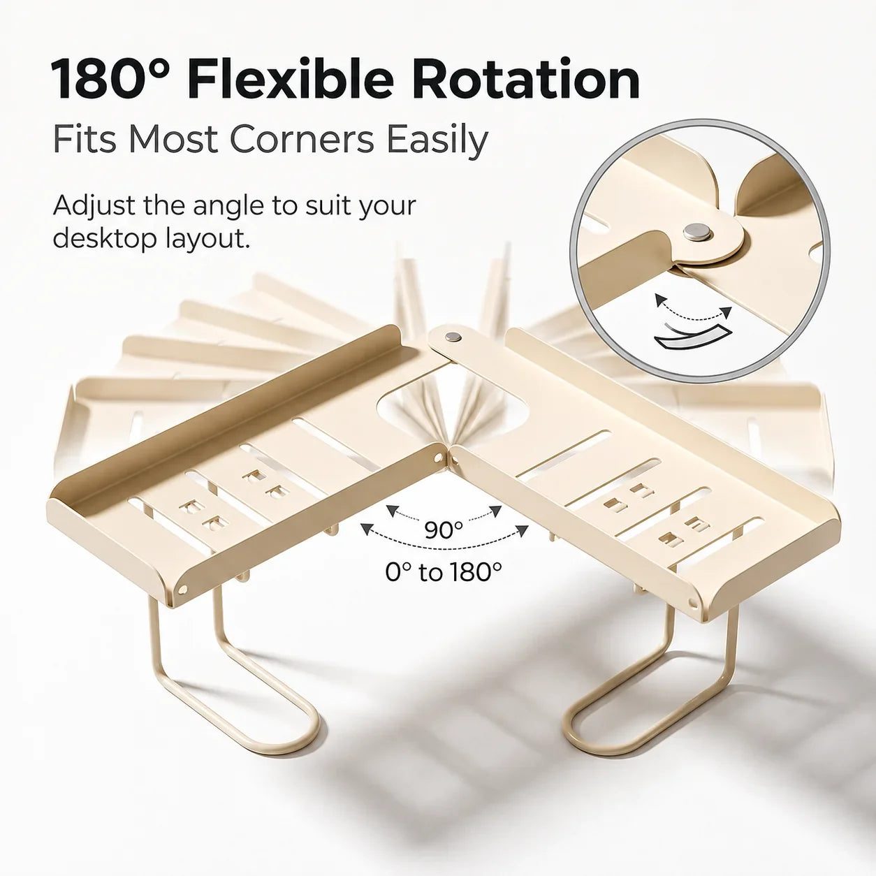 Space-Saving Adjustable Foldable Over-Faucet Shelf