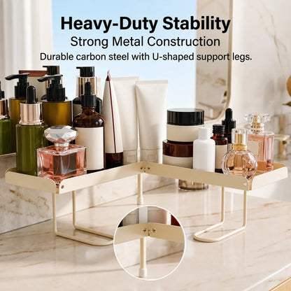 Space-Saving Adjustable Foldable Over-Faucet Shelf