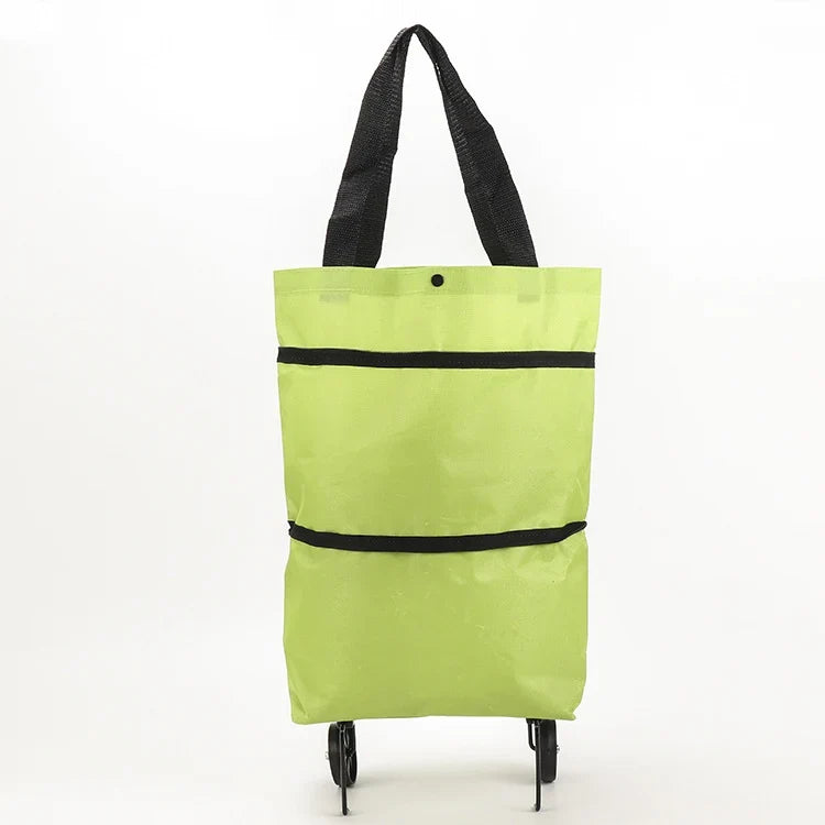 Space-Saving Foldable 2-in-1 Shopping Bag for Organized Storage