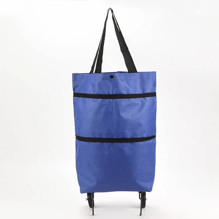 Space-Saving Foldable 2-in-1 Shopping Bag for Organized Storage
