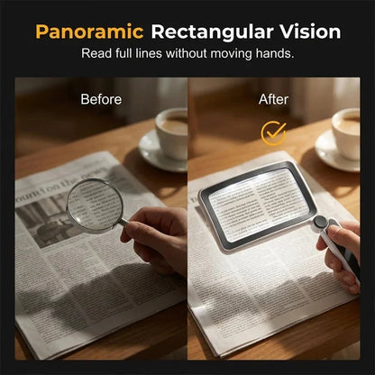Rechargeable Folding LED Magnifier for Reading