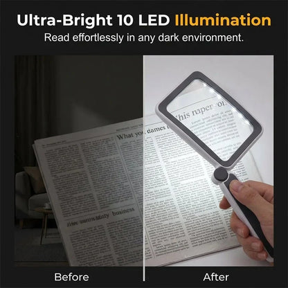 Rechargeable Folding LED Magnifier for Reading