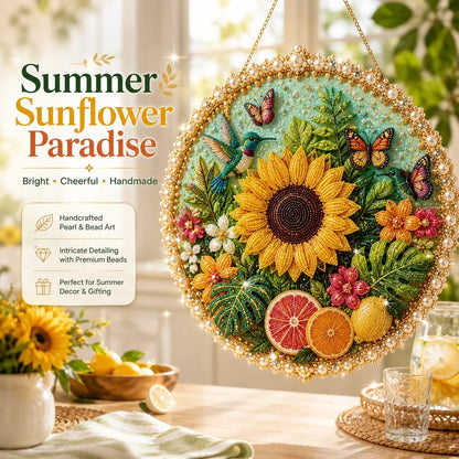 Pearl-Accent Wreath Craft Kit with Four-Season Holiday Designs