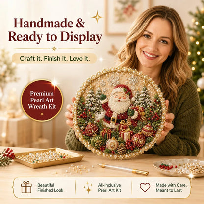 Pearl-Accent Wreath Craft Kit with Four-Season Holiday Designs