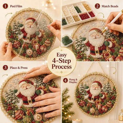 Pearl-Accent Wreath Craft Kit with Four-Season Holiday Designs