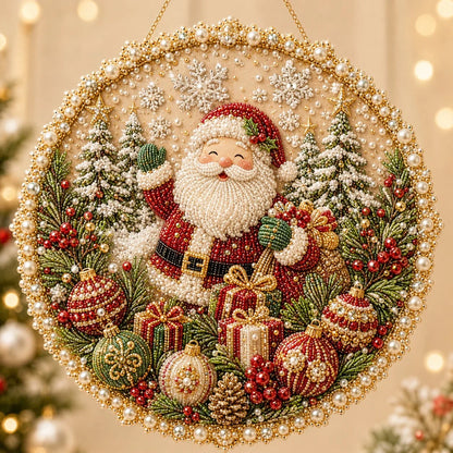 Pearl-Accent Wreath Craft Kit with Four-Season Holiday Designs