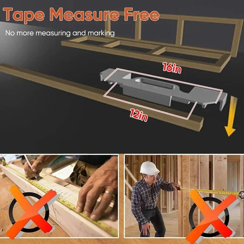 Workshop-Ready Framing Tool, 12/14/16 Inch On-Center Stud Layout