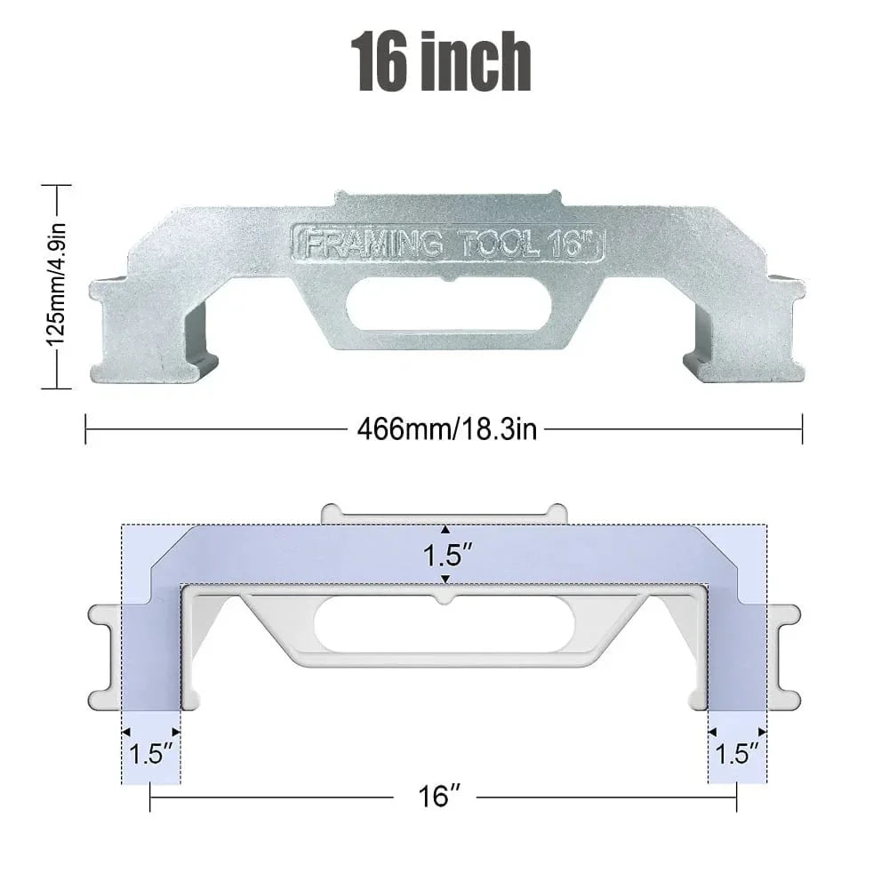 Workshop-Ready Framing Tool, 12/14/16 Inch On-Center Stud Layout