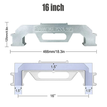 Workshop-Ready Framing Tool, 12/14/16 Inch On-Center Stud Layout