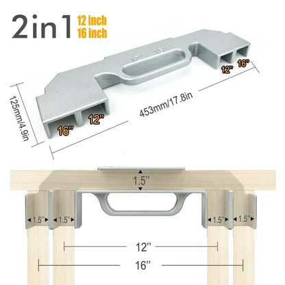 Workshop-Ready Framing Tool, 12/14/16 Inch On-Center Stud Layout