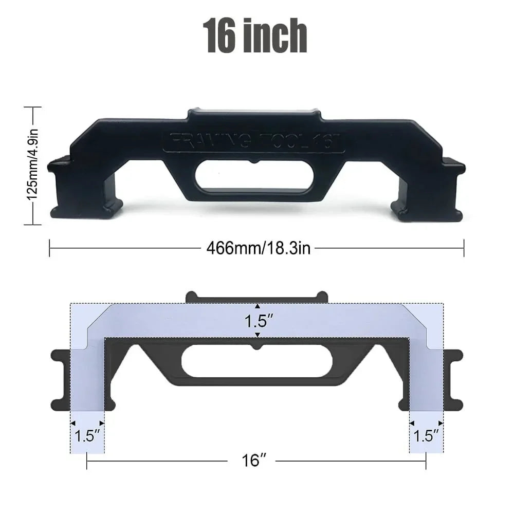 Workshop-Ready Framing Tool, 12/14/16 Inch On-Center Stud Layout