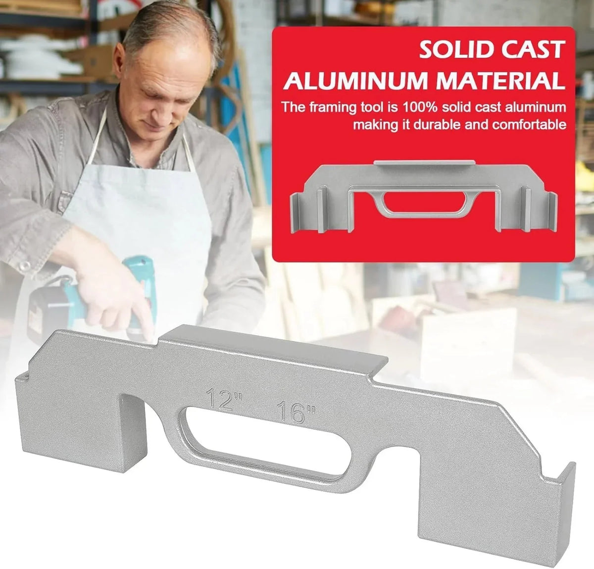 Workshop-Ready Framing Tool, 12/14/16 Inch On-Center Stud Layout