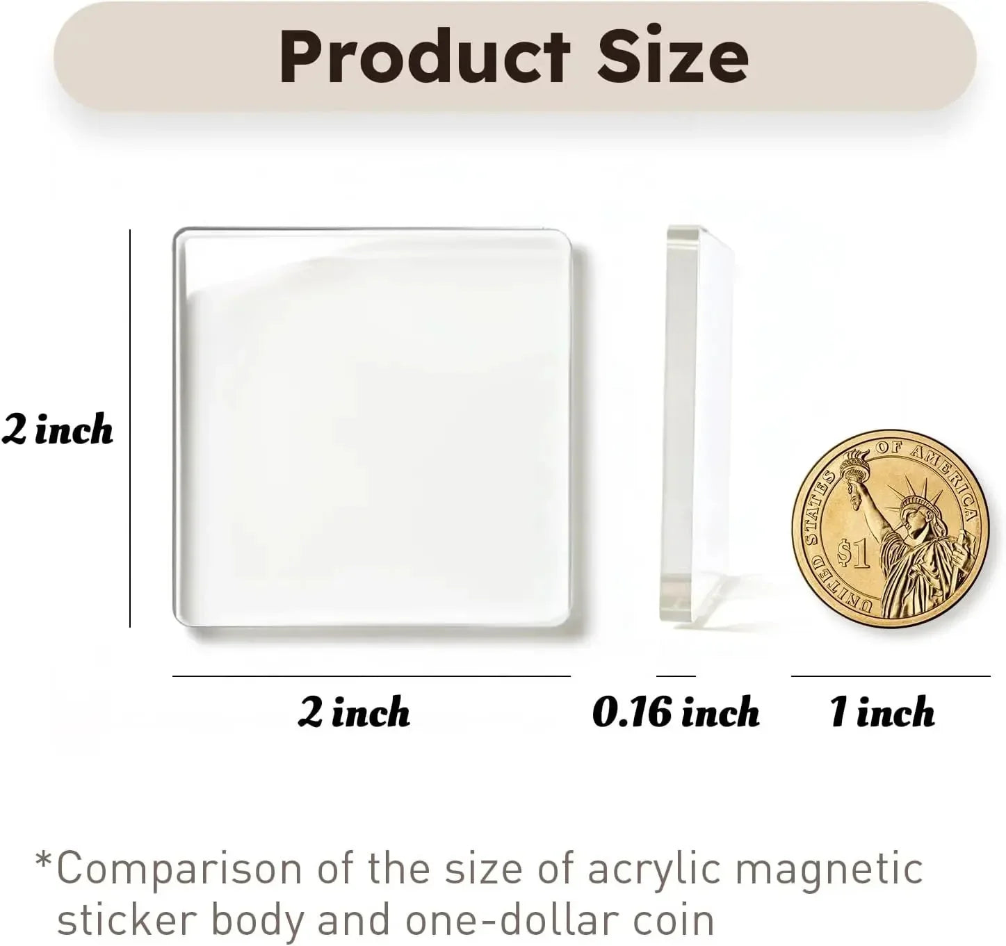 Task-Ready 10 Pack 2"x2" Clear Acrylic – Photo Frames for Home Upkeep