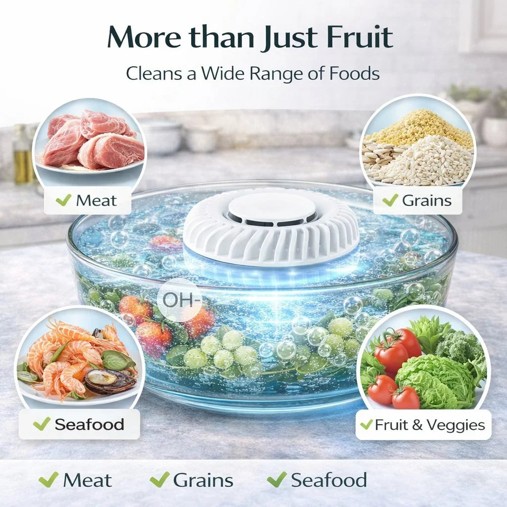 Portable UV Fruit and Vegetable Washer with Bubble Water Flow
