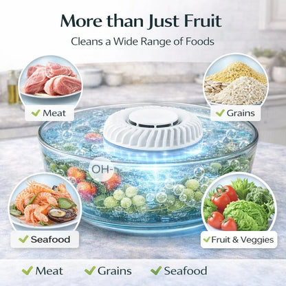 Portable UV Fruit and Vegetable Washer with Bubble Water Flow