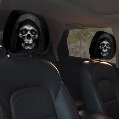 Big-Eyed Cartoon Car Headrest Covers - 2-Piece Set