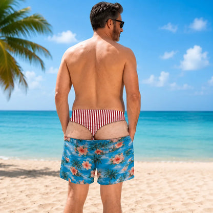Purpose-Built Funny Patriotic Men Swim Trunks - Personalized Birthday