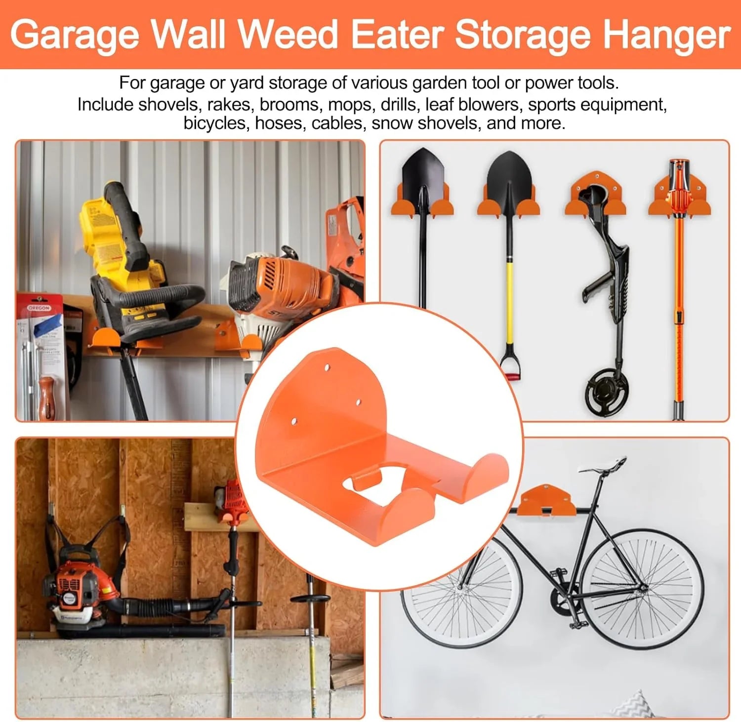 Space-Saving Garage Organizer Wall Hanger for Organized Storage