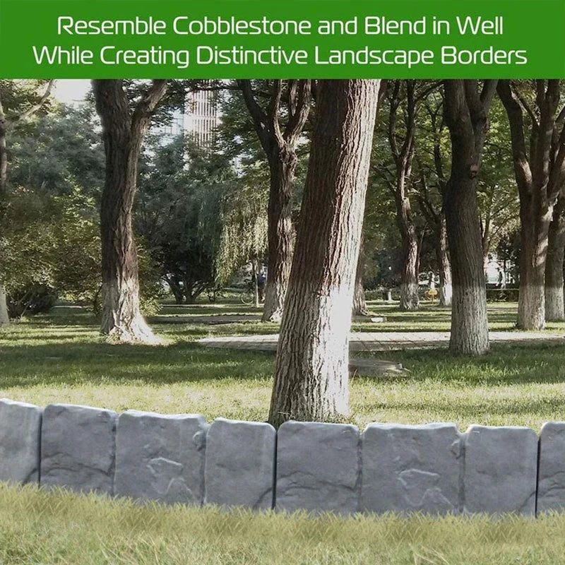Outdoor-Ready Faux Stone Garden Edging Border for Garden Display